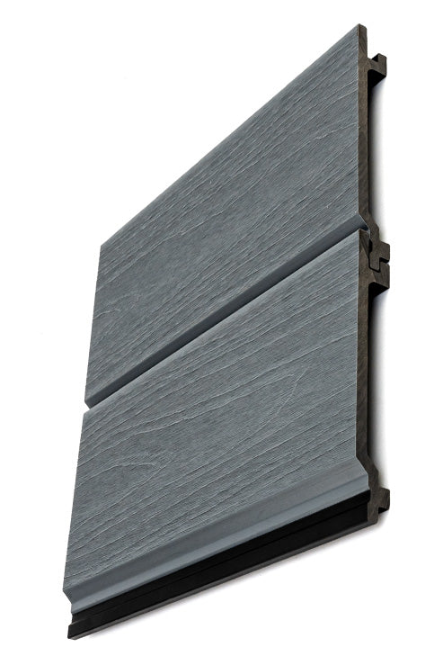 Enhanced Grain Wood-Like Composite Siding, Exterior Wall Paneling - Graphite Charcoal Gray