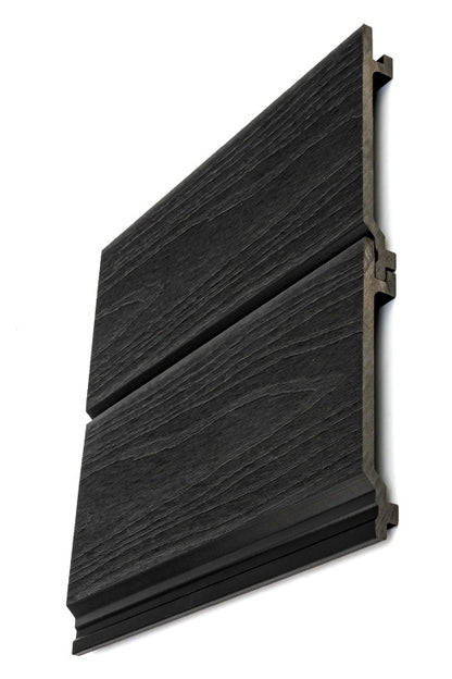 Enhanced Grain Wood-Like Composite Siding, Exterior Wall Paneling - Ebony