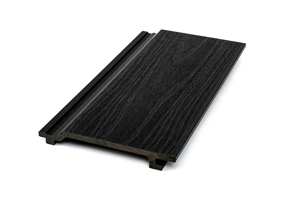Enhanced Grain Wood-Like Composite Siding, Exterior Wall Paneling - Ebony