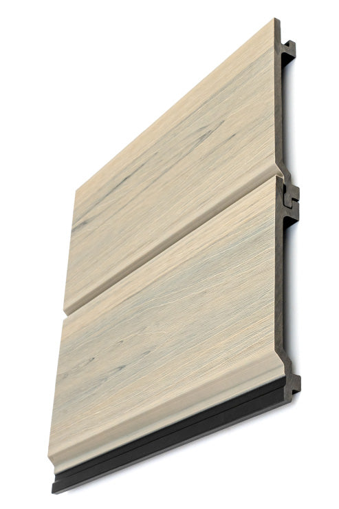 Enhanced Grain Wood-Like Composite Siding, Exterior Wall Paneling - Weathered Oak
