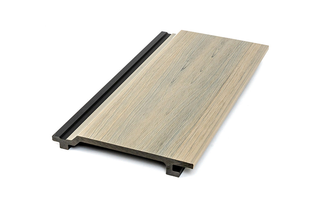 Enhanced Grain Wood-Like Composite Siding, Exterior Wall Paneling - Weathered Oak