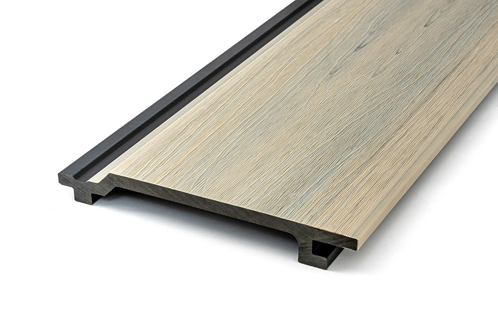 Enhanced Grain Wood-Like Composite Siding, Exterior Wall Paneling - Weathered Oak