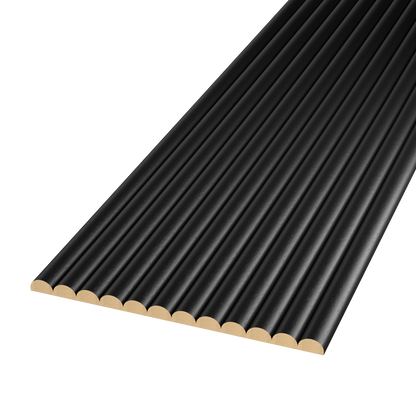 Flexible Tambour Wood Panels – Black Decorative Fluted Wall Cladding for Interior Walls