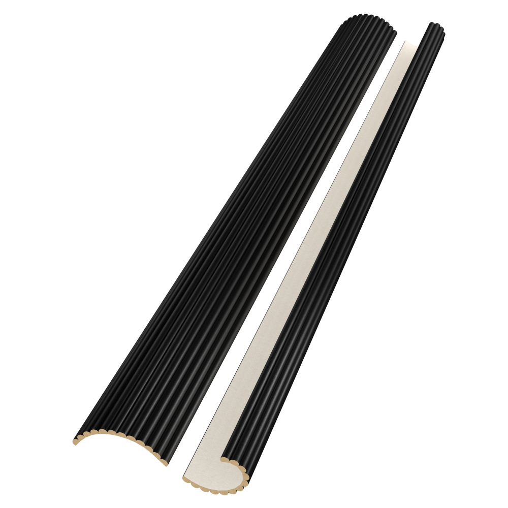 Flexible Tambour Wood Panels – Black Decorative Fluted Wall Cladding for Interior Walls
