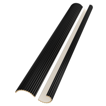 Flexible Tambour Wood Panels – Black Decorative Fluted Wall Cladding for Interior Walls