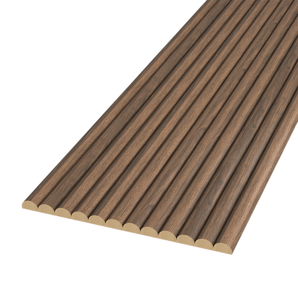 Chestnut Flexible Tambour Wood Panels – Decorative Fluted Round Wall Cladding for Interior Walls