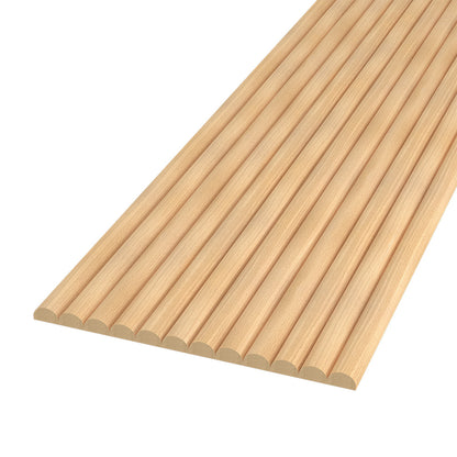 Light Oak Flexible Tambour Wood Panels – Decorative Fluted Round Wall Cladding for Interior Walls