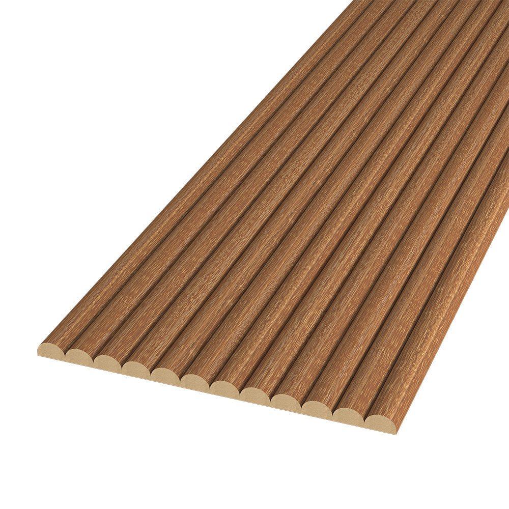 Warm Maple Flexible Tambour Wood Panels – Decorative Fluted Round Wall Cladding for Interior Walls