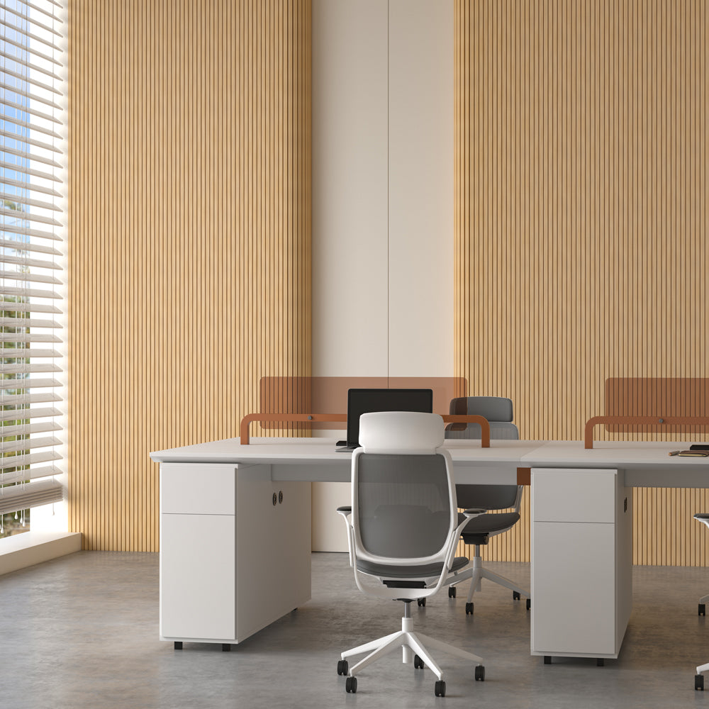 Flexible Beveled Slat Wood Wall Panel Interior Siding - Champagne Oak