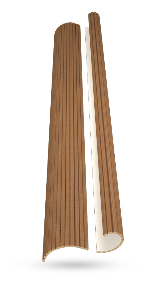 Flexible Beveled Slat Wood Wall Panel Interior Siding - Antique Maple
