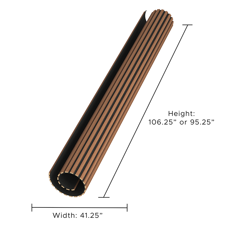 Flexible Acoustic Slat Wood Wall Paneling Soundproofing Siding – Antique Maple by SlatSolution®