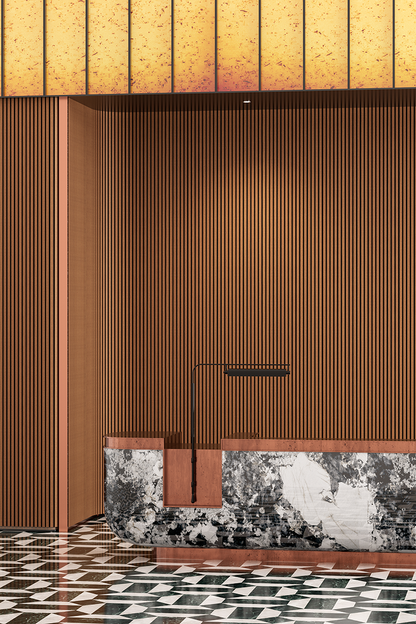 Flexible Acoustic Slat Wood Wall Paneling Soundproofing Siding – Antique Maple by SlatSolution®