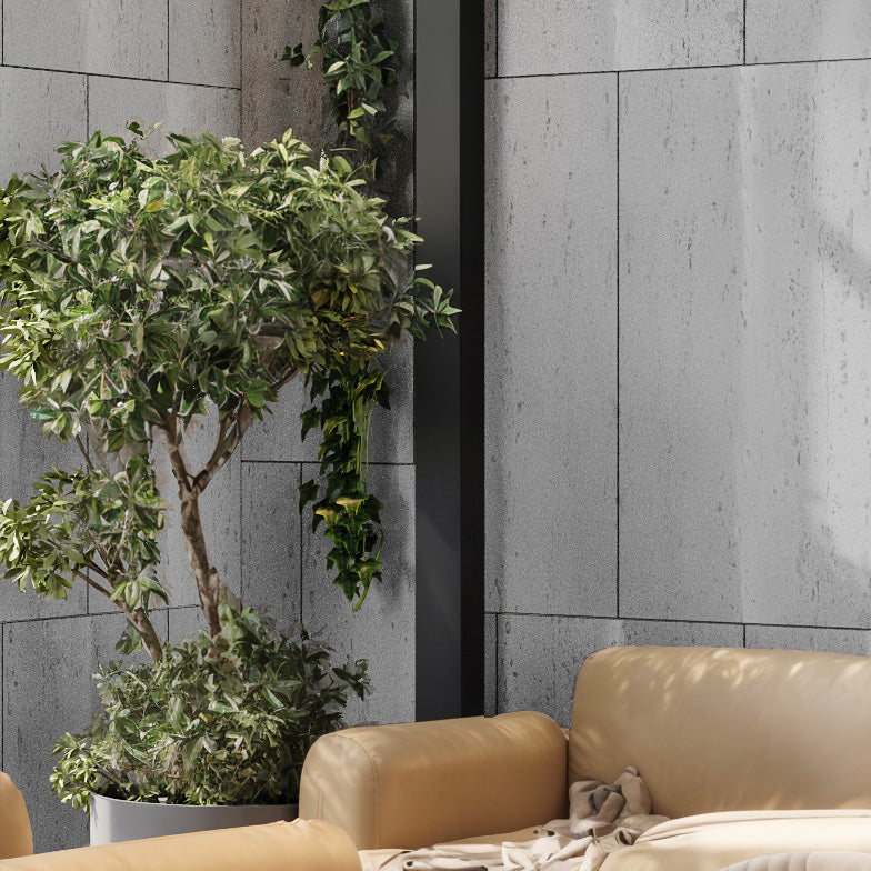 Interior-Exterior Travertine Natural Stone Veneer Flexible Wall Tile - (Gray & White Veins)