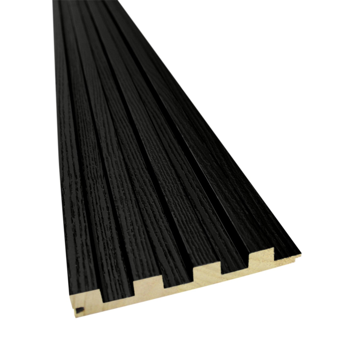 ultra black slat paneling