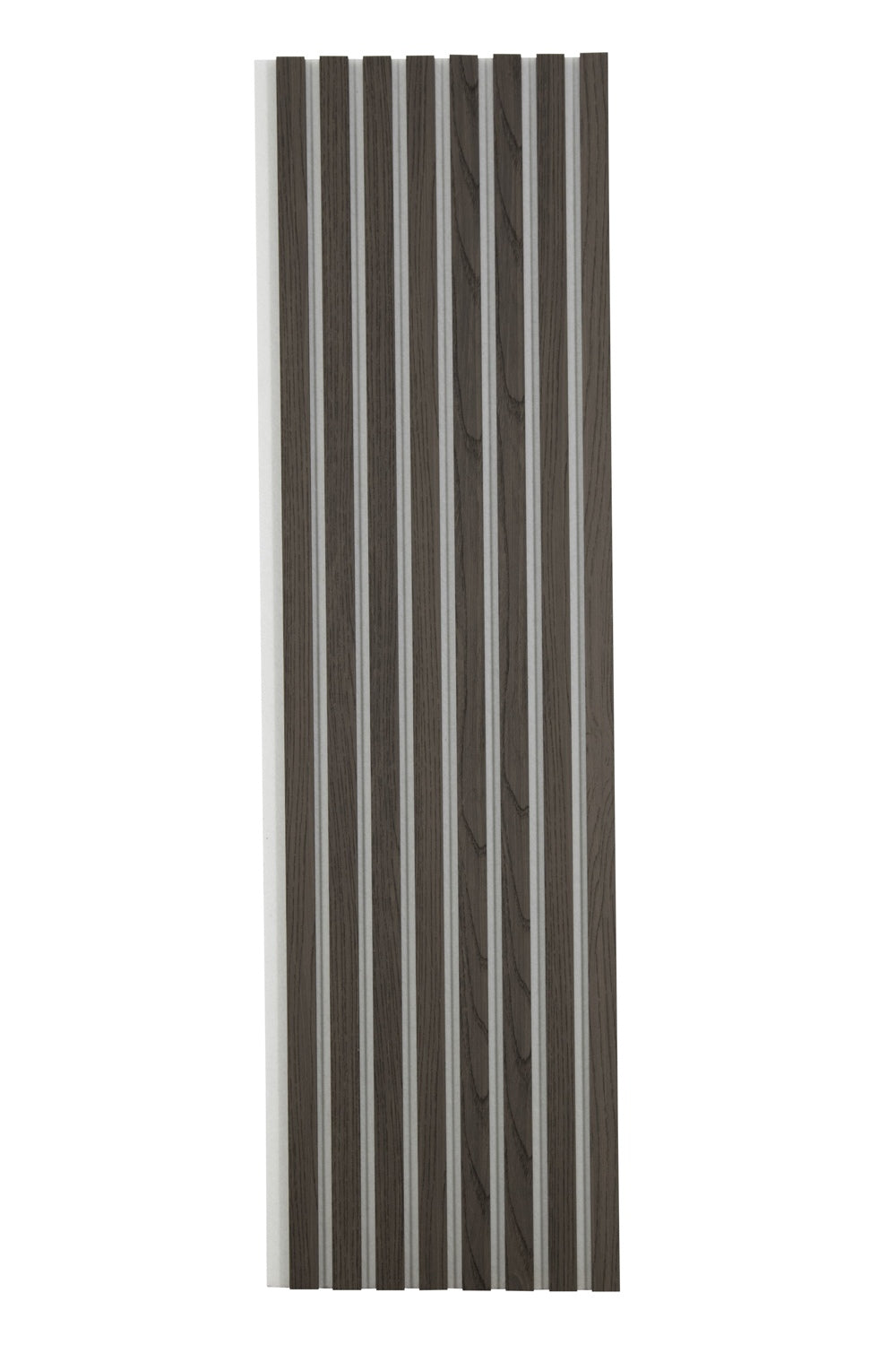 Charcoal Acoustic Wall Panels With Pure-White Accents Interior Soundproof Slat Wood Siding (Coastal Collection)