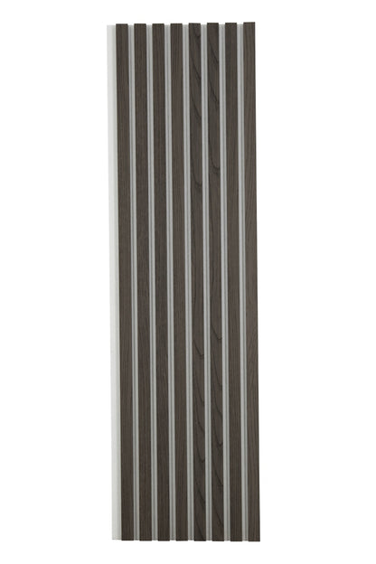 Charcoal Acoustic Wall Panels With Pure-White Accents Interior Soundproof Slat Wood Siding (Coastal Collection)