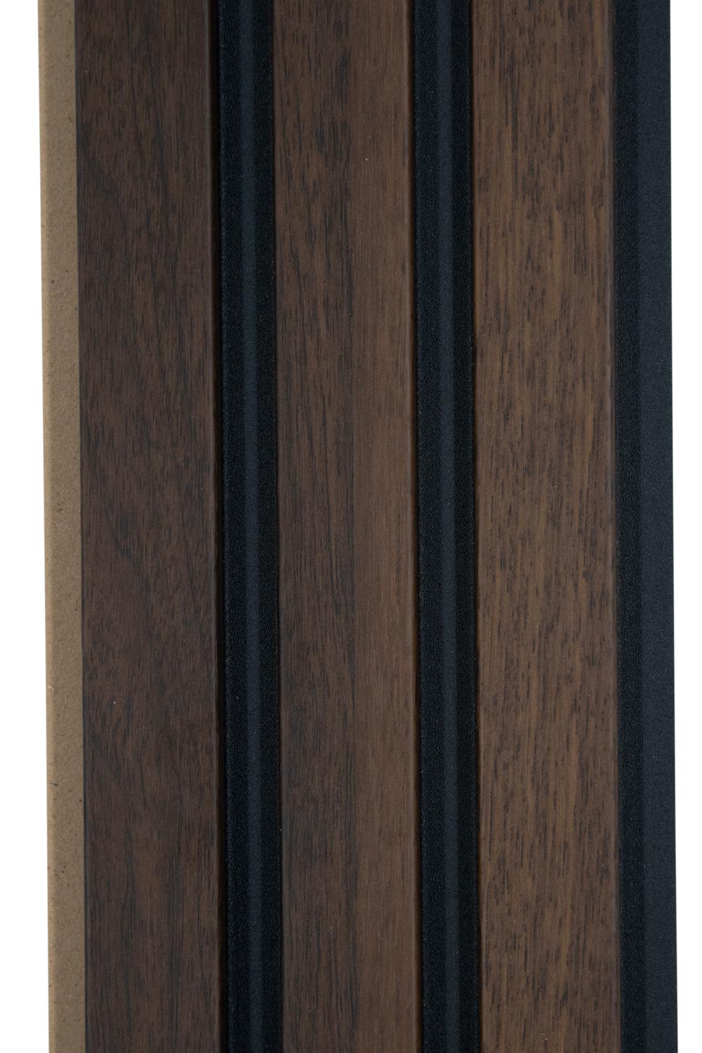 Antique Oak With Black Accents Slat Wood Wall Panels - Broad