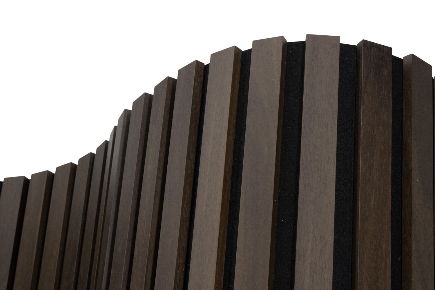 Flexible Acoustic Slat Wood Wall Paneling Soundproofing Siding – Antique Oak by SlatSolution®