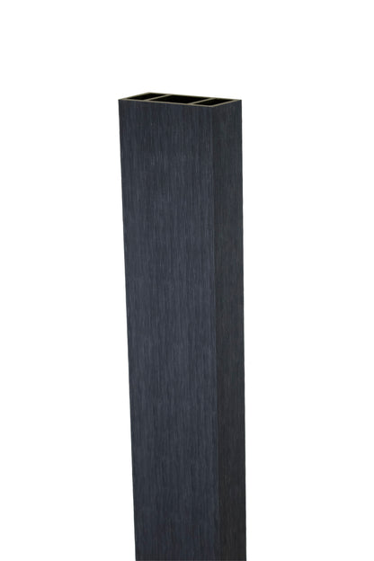 Black Interior-Exterior Timber Tube Composite Wood Slat Privacy Dividers