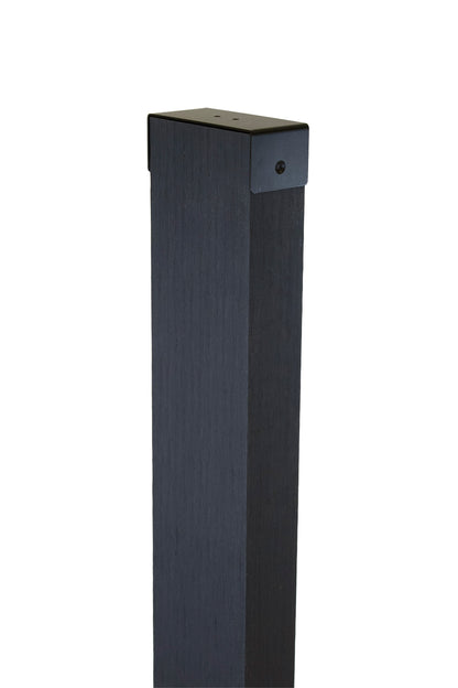 Black Interior-Exterior Timber Tube Composite Wood Slat Privacy Dividers