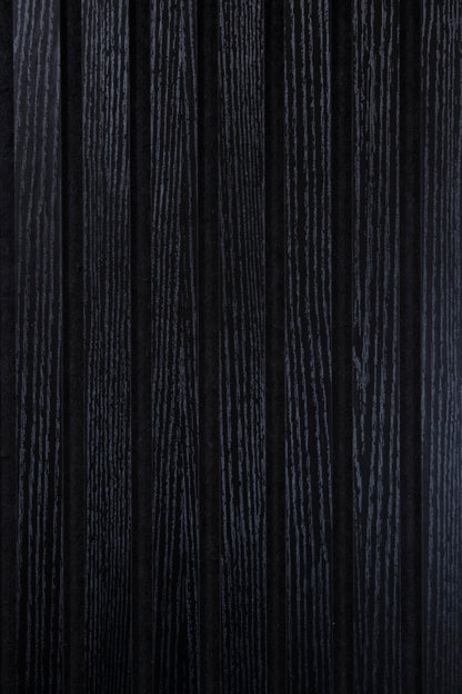 UltraFelt™ – 6 Panels / Box Lightweight Solid Acoustic Felt Wall Panels with Wood-Like Veneer Finish (Ultra Black)