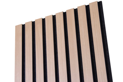 UltraFelt™ – 6 Panels / Box Lightweight Solid Acoustic Felt Wall Panels with Wood-Like Veneer Finish (Champagne Oak)