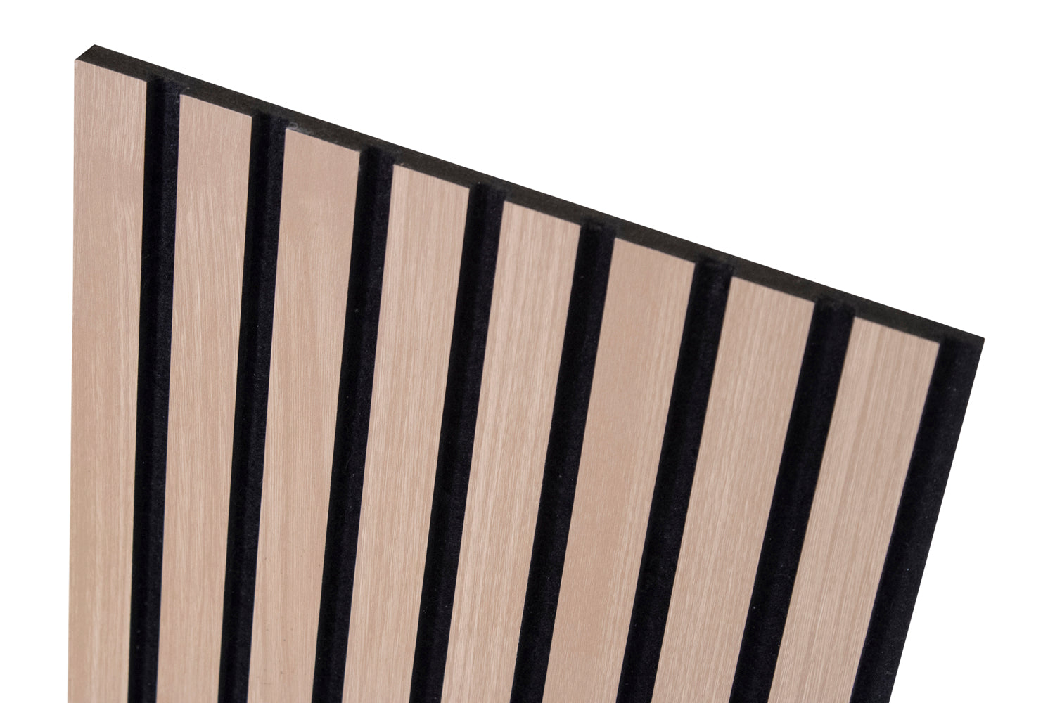 UltraFelt™ – 6 Panels / Box Lightweight Solid Acoustic Felt Wall Panels with Wood-Like Veneer Finish (Champagne Oak)