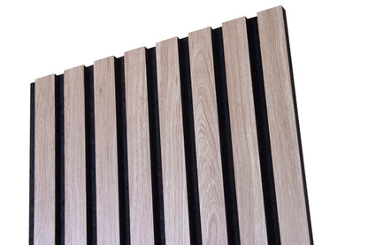 UltraFelt™ – 6 Panels / Box Lightweight Solid Acoustic Felt Wall Panels with Wood-Like Veneer Finish (Light Walnut))