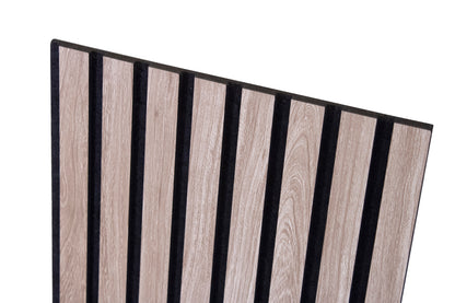 UltraFelt™ – 6 Panels / Box Lightweight Solid Acoustic Felt Wall Panels with Wood-Like Veneer Finish (Light Walnut))