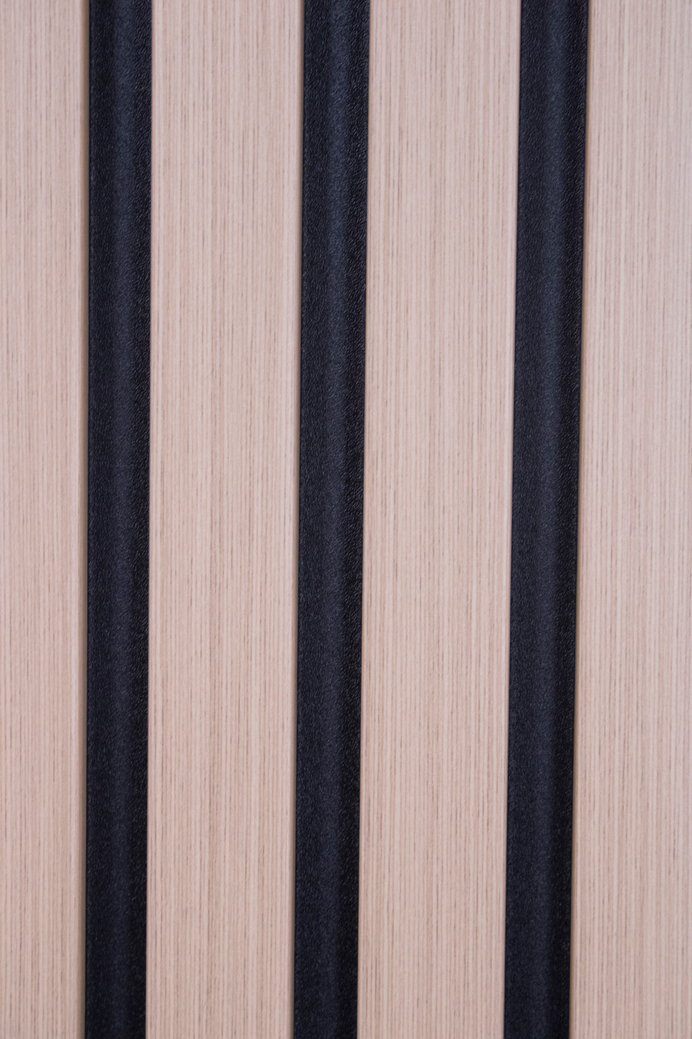 White Oak With Black Accents With Black Accents Wood Slat Panels for Walls - Stout (94" Long and 106" long)