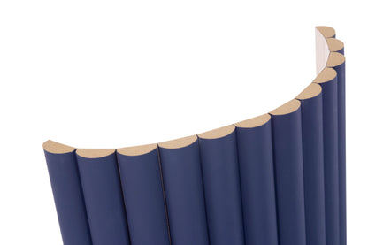 Flexible Tambour Wood Panels For Interior Walls Decorative Fluted Siding Cladding - Midnight Blue 3/4" Mini-Bead