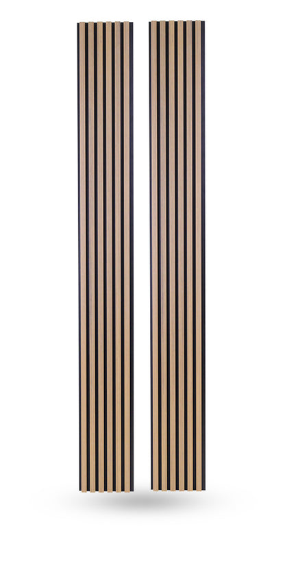 Weathered Oak With Black Accents Exterior Slat Siding Outdoor Wall Cladding Panels 5 Strip: 1" Wide Slats