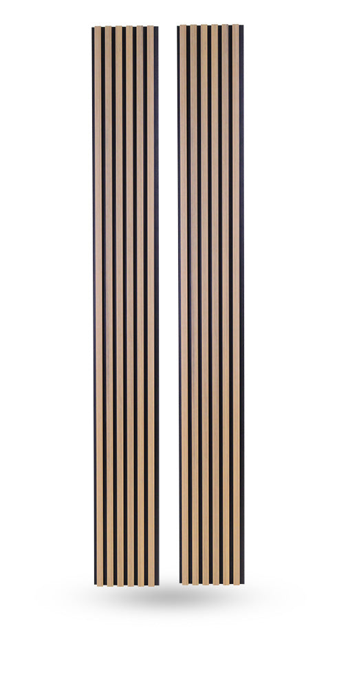 Weathered Oak With Black Accents Exterior Slat Siding Outdoor Wall Cladding Panels 5 Strip: 1" Wide Slats