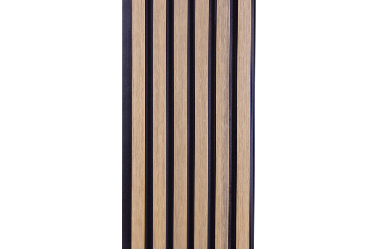 Weathered Oak With Black Accents Exterior Slat Siding Outdoor Wall Cladding Panels 5 Strip: 1" Wide Slats