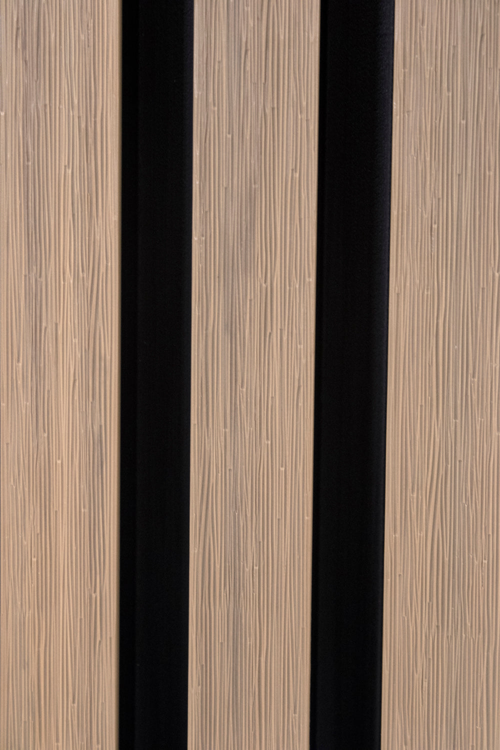 Weathered Oak With Black Accents Exterior Slat Siding Outdoor Wall Cladding Panels 5 Strip: 1" Wide Slats