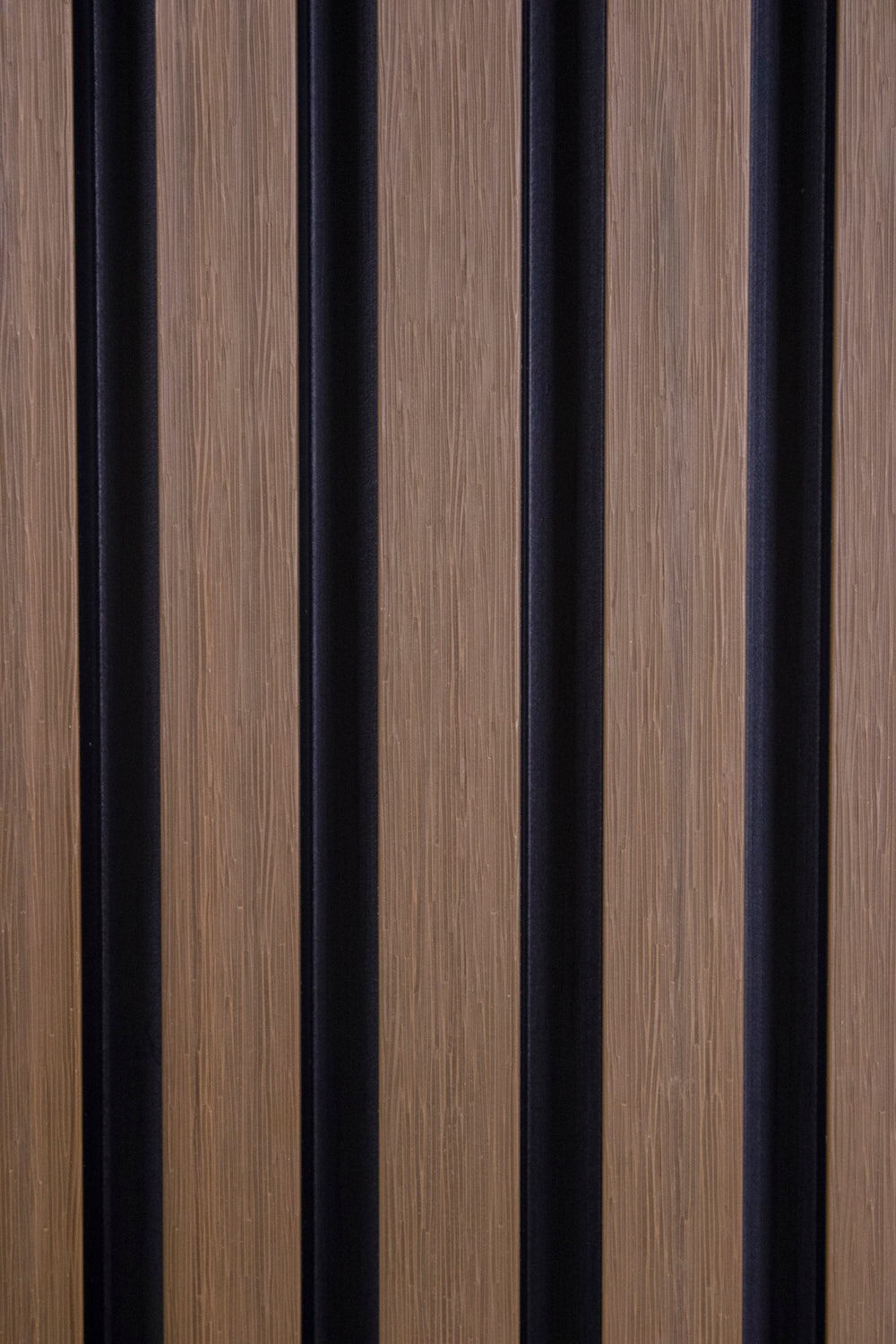 Weathered Teak With Black Accents Exterior Slat Siding Outdoor Wall Cladding Panels 5 Strip: 1" Wide Slats