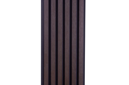 Dark Brown With Black Accents Exterior Slat Siding Outdoor Wall Cladding Panels 6 Strip: 7/8" Wide Slats