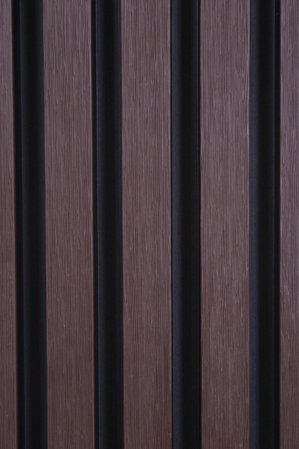 Dark Brown With Black Accents Exterior Slat Siding Outdoor Wall Cladding Panels 6 Strip: 7/8" Wide Slats