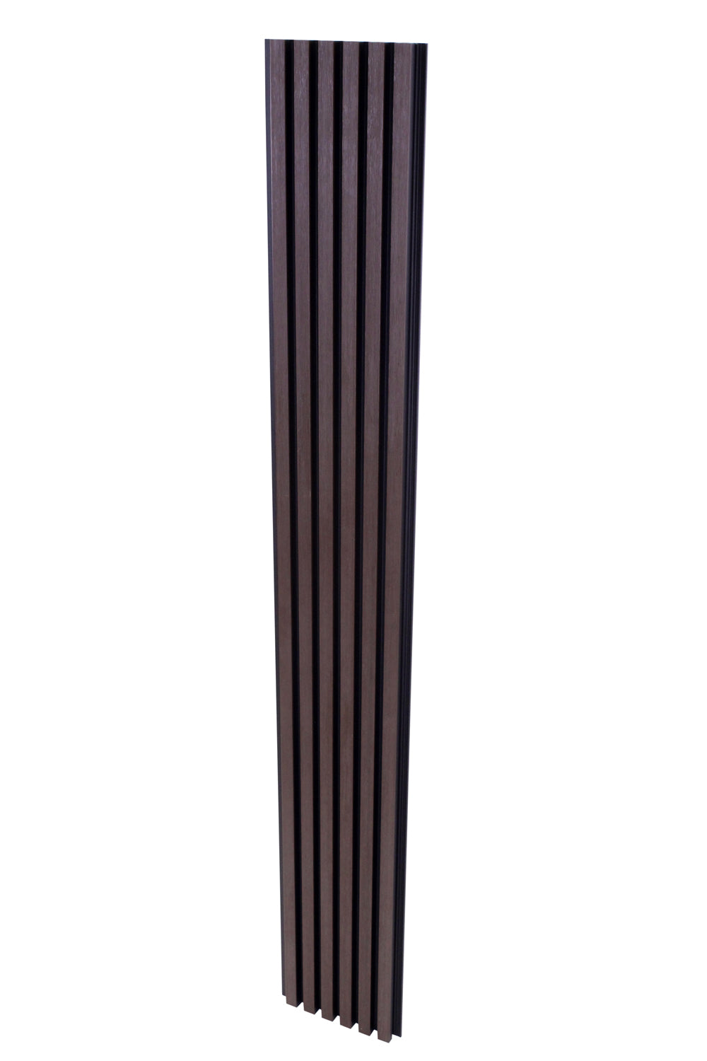 Dark Brown With Black Accents Exterior Slat Siding Outdoor Wall Cladding Panels 6 Strip: 7/8" Wide Slats