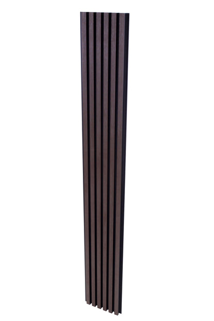 Dark Brown With Black Accents Exterior Slat Siding Outdoor Wall Cladding Panels 6 Strip: 7/8" Wide Slats