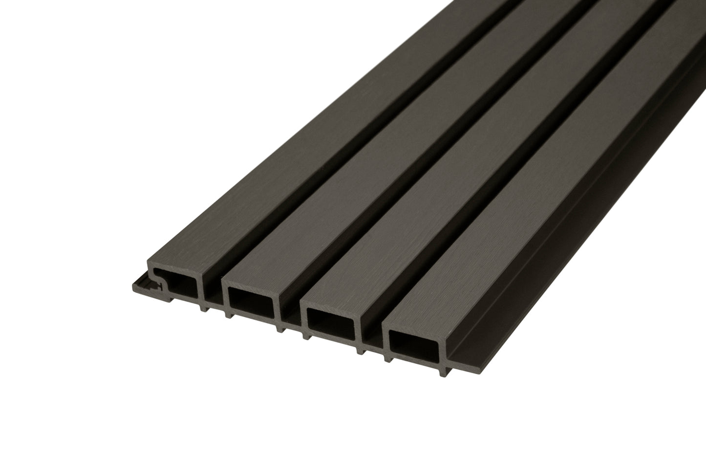 Driftwood – All-Weather Composite Slat Panel System for Outdoor Siding – 4-Strip Panel with 1.5" Slats