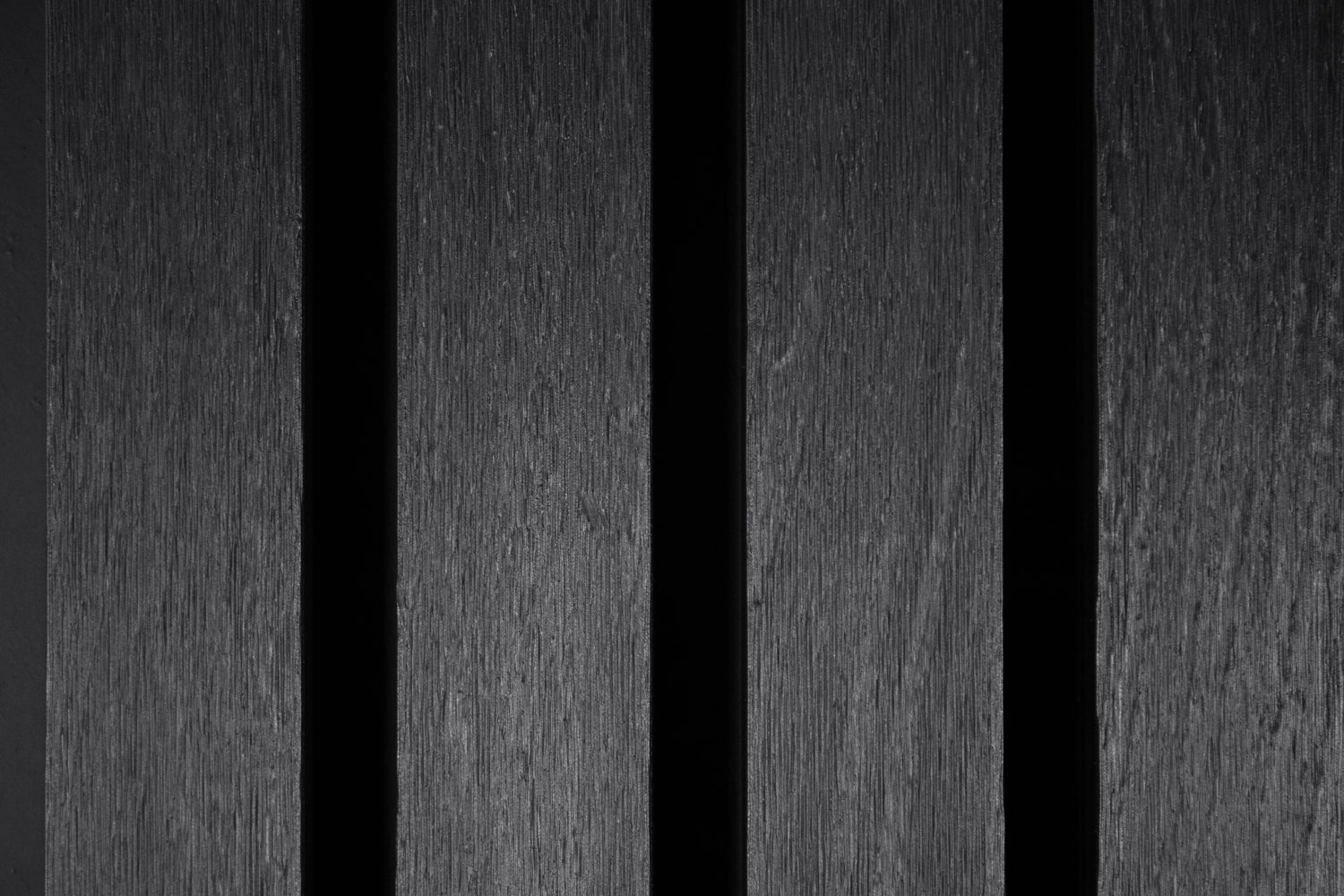 Charcoal Slate – All-Weather Composite Slat Panel System for Outdoor Siding – 4-Strip Panel with 1.5" Slats