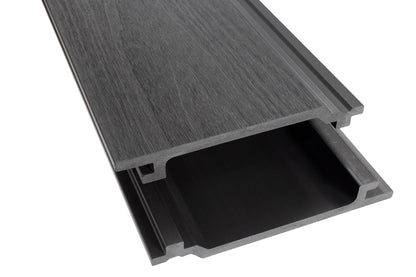 Enhanced Grain Wood-Like Composite Siding, Exterior Wall Paneling - Ebony