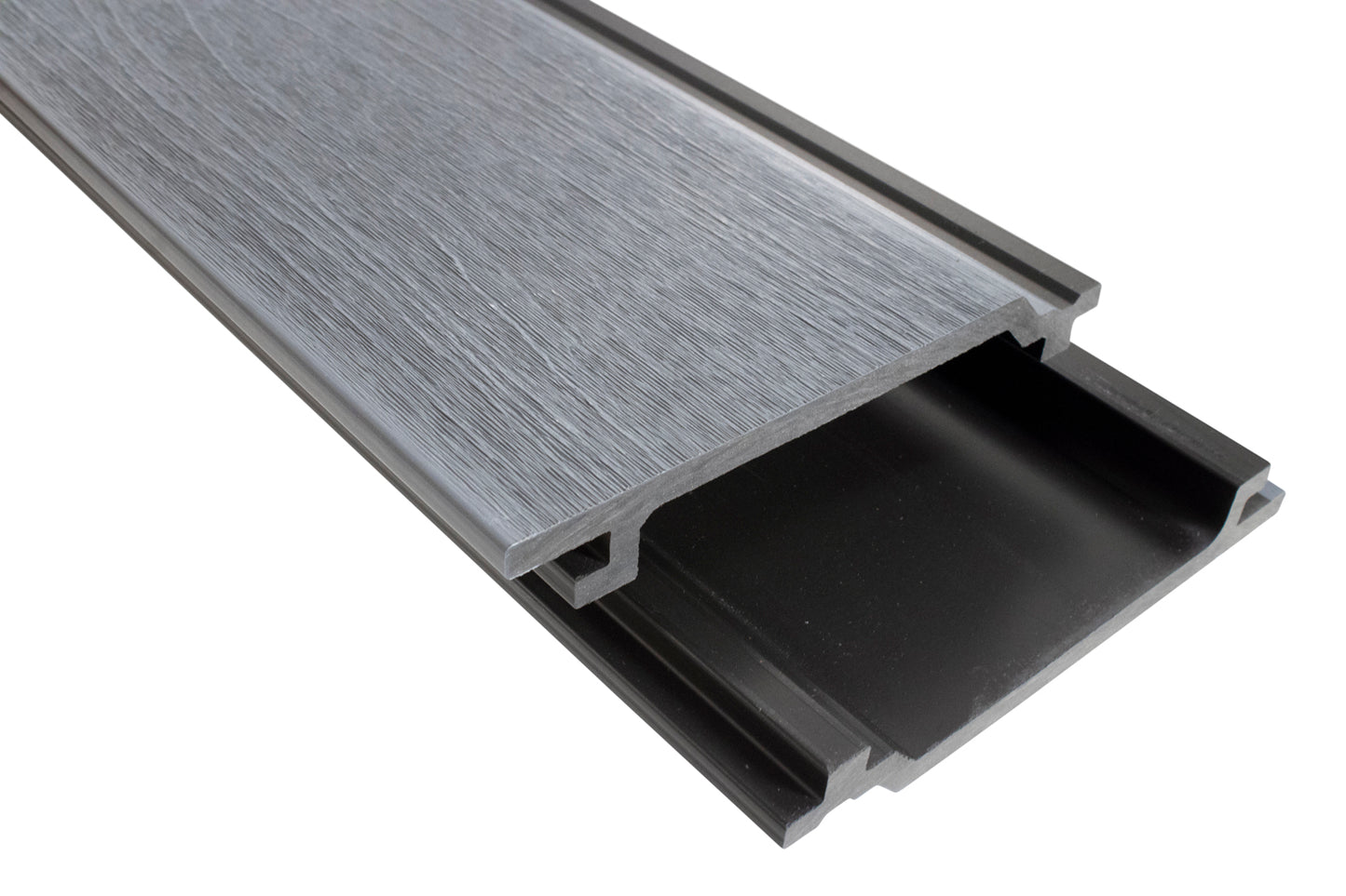 Enhanced Grain Wood-Like Composite Siding, Exterior Wall Paneling - Graphite Charcoal Gray