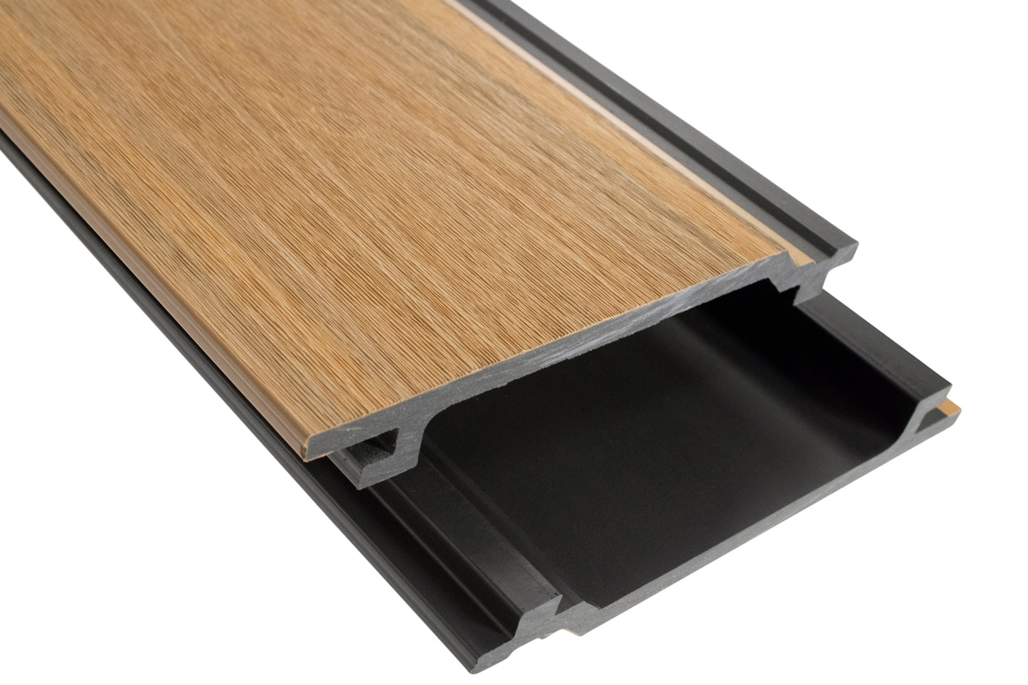 Enhanced Grain Wood-Like Composite Siding, Exterior Wall Paneling - Weathered Teak