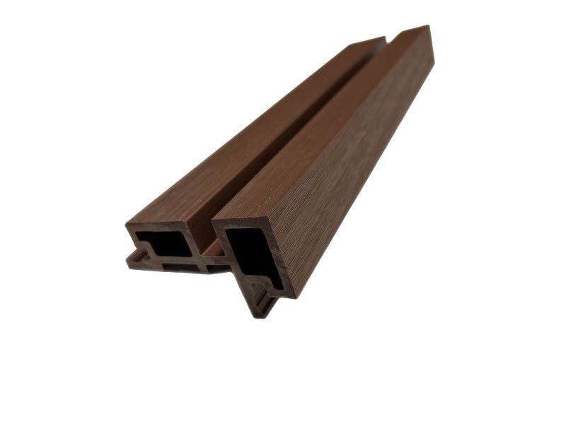 Mahogany Slat Seamless Corner Trim for 5 Strip 1" Wide Slat Panels