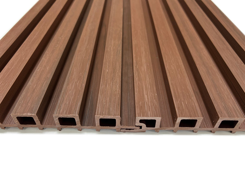 Mahogany Exterior Slat Siding Outdoor Wall Cladding Panels