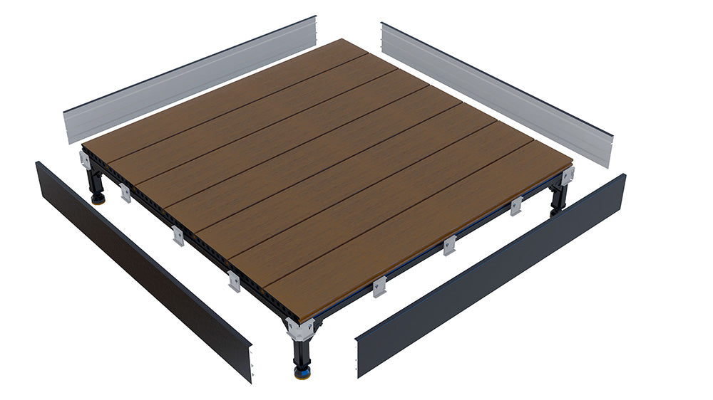 Modular Deck Fascia Side Skirt Kit – 4 Panels with Mounting Hardware