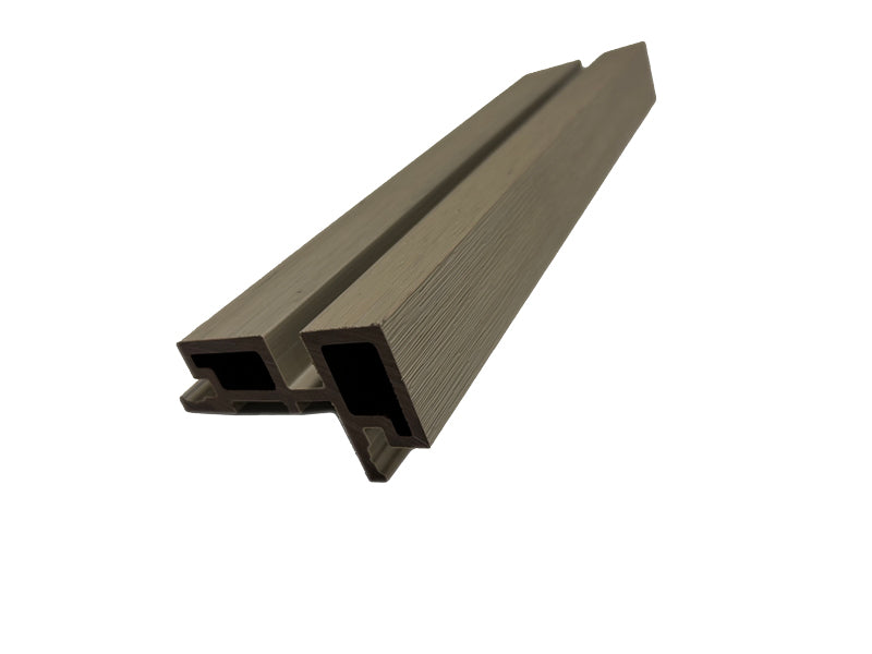 Gray Oak Slat Seamless Corner Trim for 5 Strip 1" Wide Slat Panels