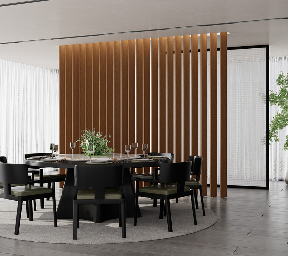 Swivel Slat Wood Room Divider Wall Partition – Antique Maple Room Separator, Privacy Screen